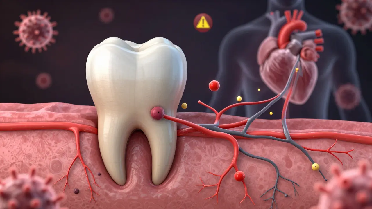 Kámen pod dásní šíří toxiny do krevního oběhu, ohrožující srdce a mozek.