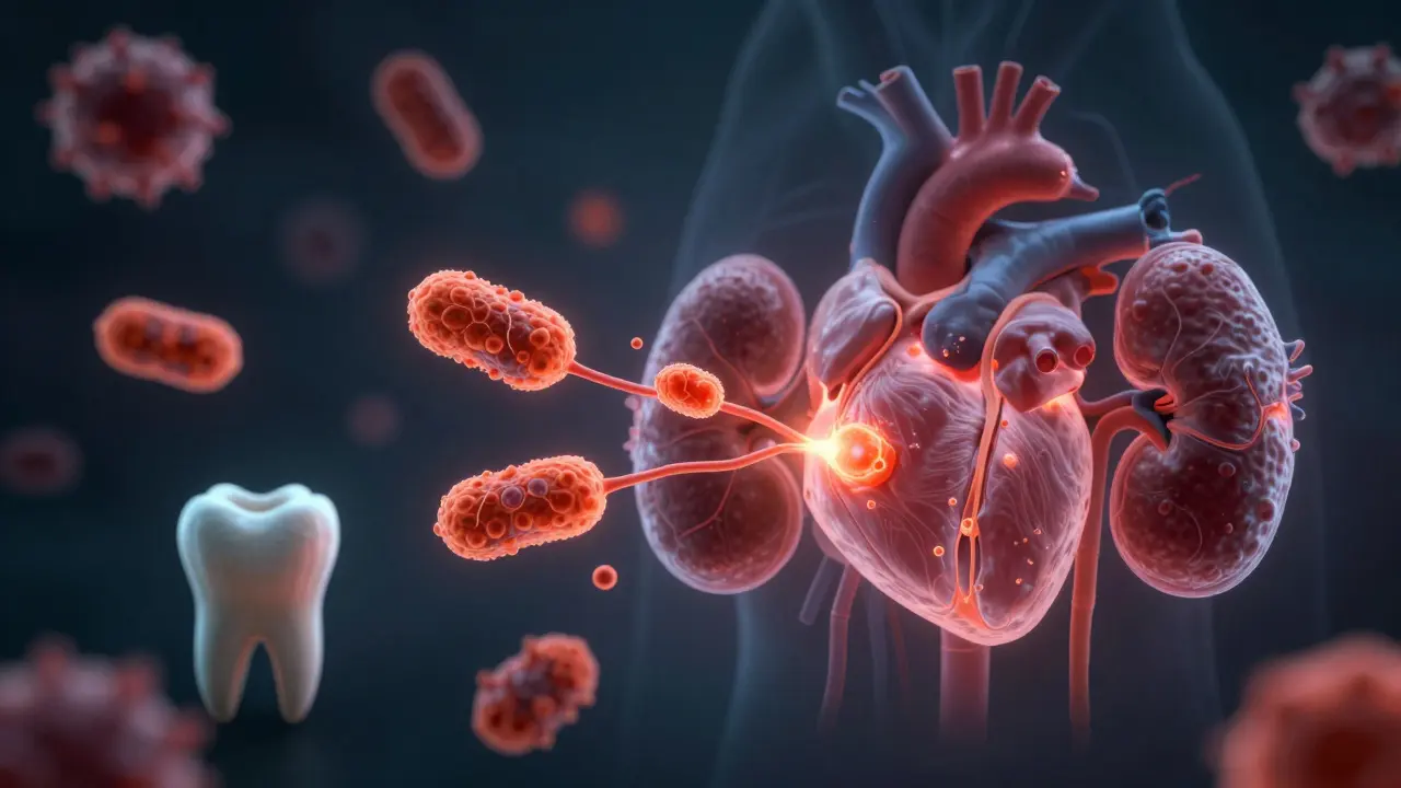 Bakterie z dásní se šíří k srdci a ledvinám psa.