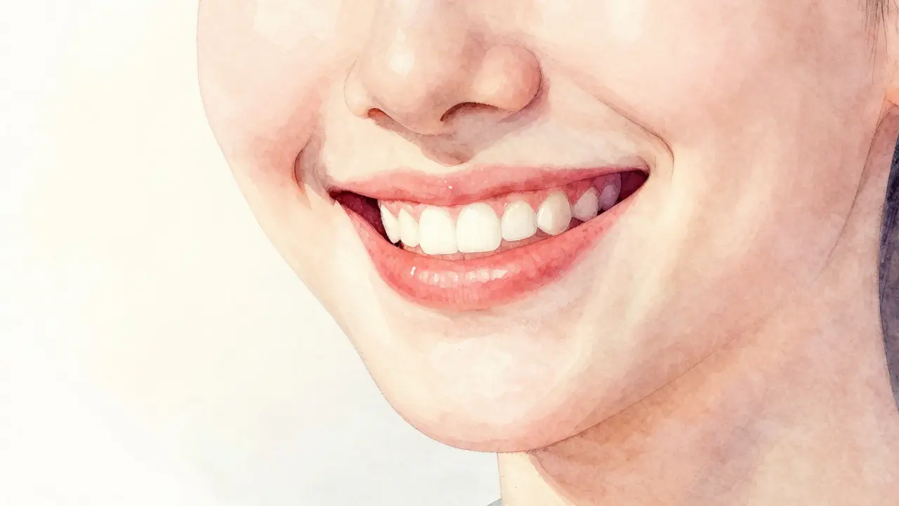 Zdravé dásně a čisté zuby po pravidelné péči