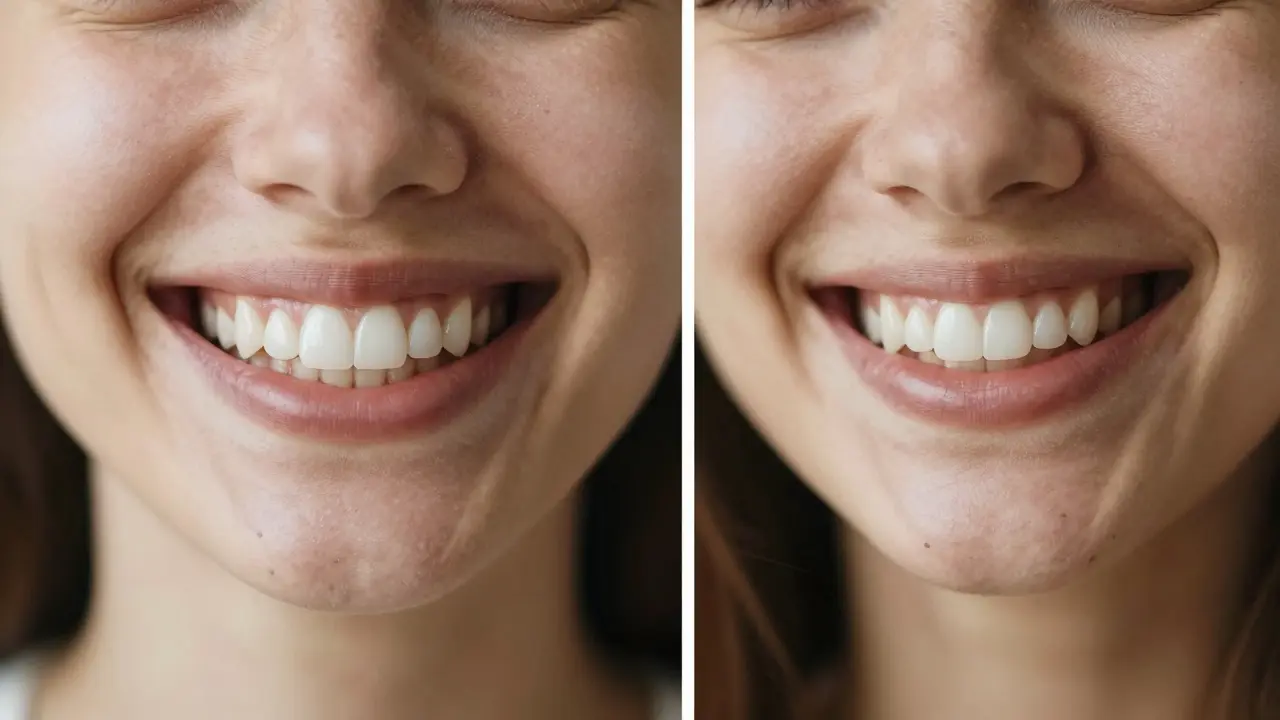 Srovnání nepřirozně dokonalého úsměvu s autentickým, dynamickým úsměvem.