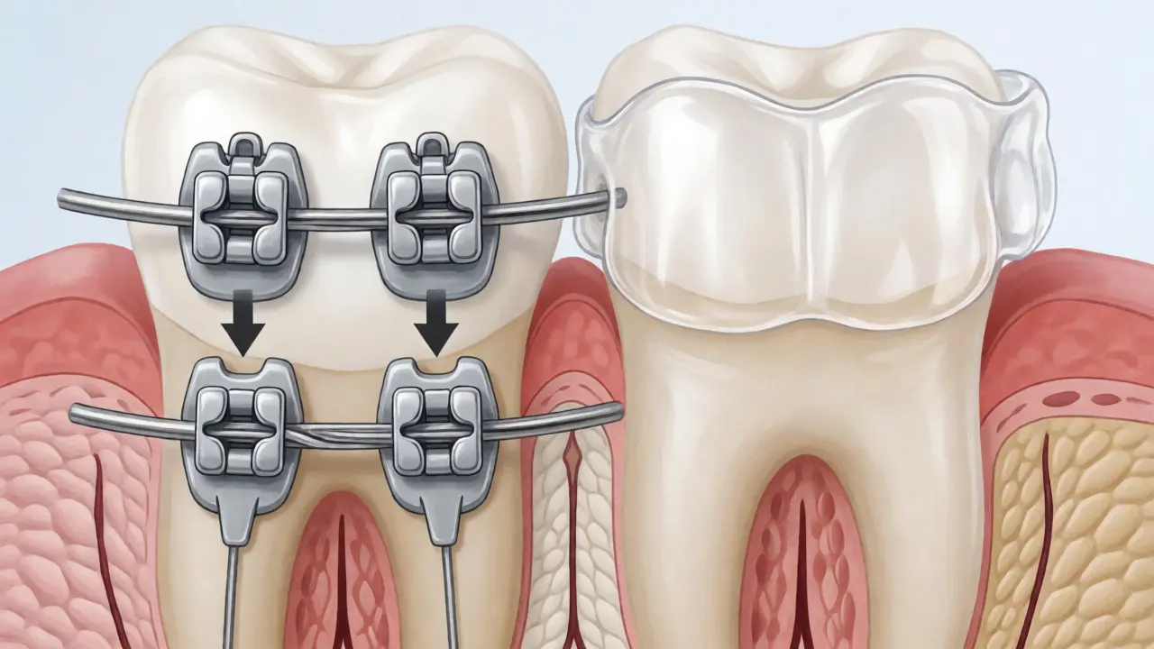 Srovnání fixních rovnátek a alignerů se zaměřením na hygienu